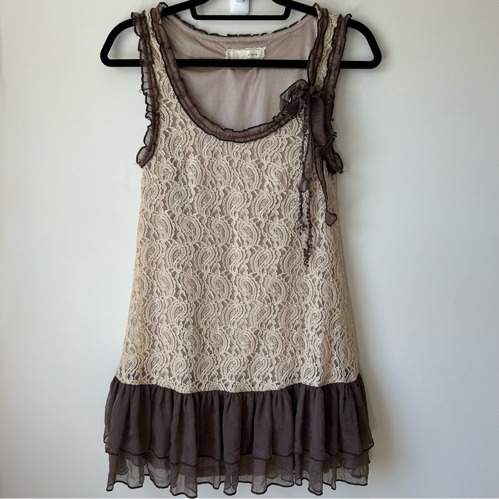 A'Reve Elegant Cream Dress